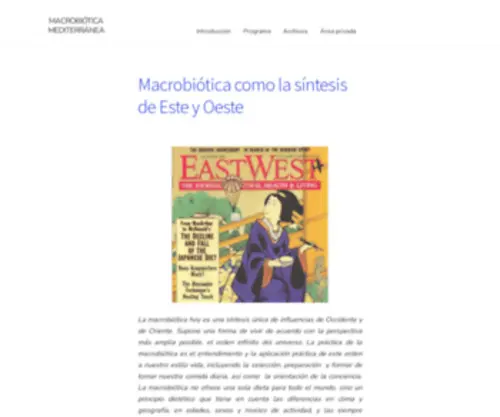 Macrobioticamediterranea.es(Macrobiótica) Screenshot