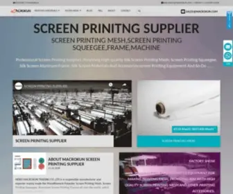 Macrokun.com(Monofilament polyester screen printing mesh) Screenshot