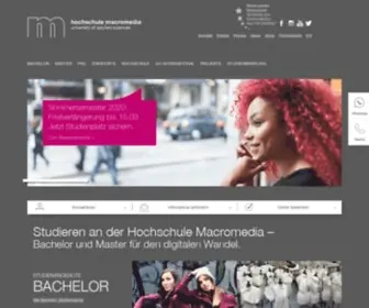 Macromedia-Fachhochschule.de(Studium an der MHMK Macromedia Hochschule für Medien und Kommunikation ) Screenshot