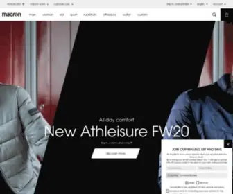 Macron.com(Technical Sportswear) Screenshot
