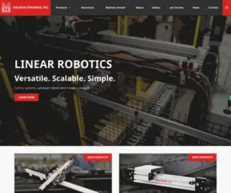 Macrondynamics.com(Linear Robotics & Automation Components) Screenshot
