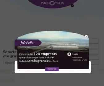 Macropolis.com.pe(La ciudad industrial mas grande de Lima) Screenshot