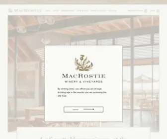 Macrostiewinery.com(MacRostie Winery & Vineyards) Screenshot