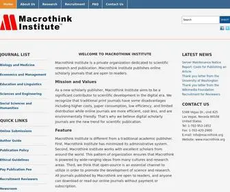 Macrothink.org(Macrothink Institute) Screenshot