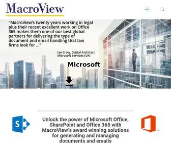 Macroview365.com(SharePoint Managing Documents & Emails in Outlook Office 365 Teams) Screenshot