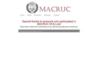 Macruc.org(Mid-Atlantic Conference of Regulatory Utilities Commissioners) Screenshot