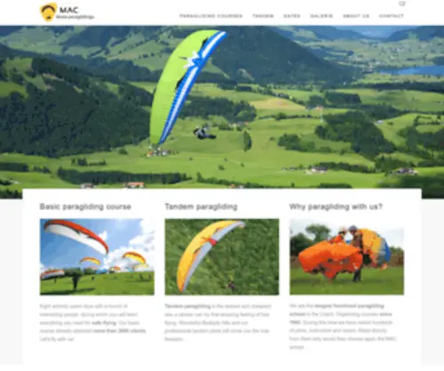 Macskola.cz(MAC škola paraglidingu) Screenshot