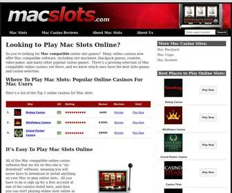 Macslots.com(Play Mac slots online) Screenshot