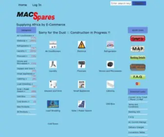 Macspares.co.za(Supplying Africa by E) Screenshot