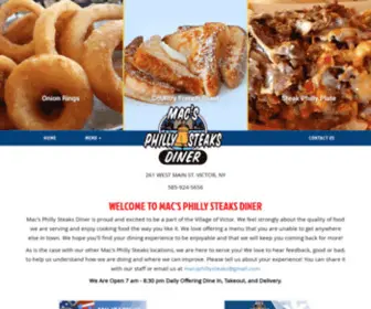 Macsphillysteaksdiner.com(Mac's Philly Steaks Diner) Screenshot