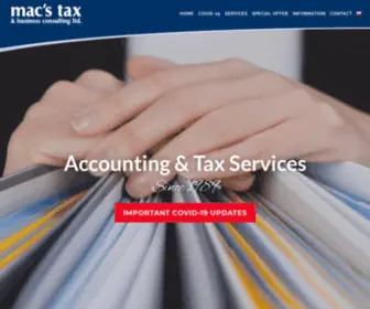 Macstax.ca(Mac's tax & business consulting) Screenshot