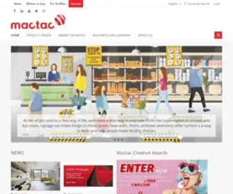 Mactac-Europe.com(Mactac Graphics) Screenshot