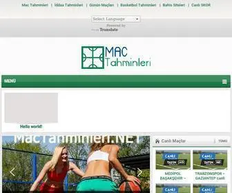 Mactahminleri.net(The Leading Mac Tahminleri Site on the Net) Screenshot