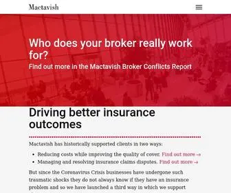 Mactavishgroup.com(Driving better insurance outcomes) Screenshot