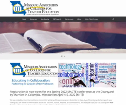 Macte.net(An Affiliate of the American Association of Colleges for Teacher Education) Screenshot