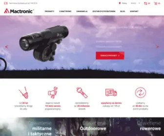 Mactronic.com.pl(Latarki, noże, reflektory oświetlenie rowerowe outdoor, latarka czołowa, Atex, endoskopy) Screenshot