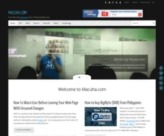 Macuha.com(The officially awesome blog of Marhgil Macuha) Screenshot