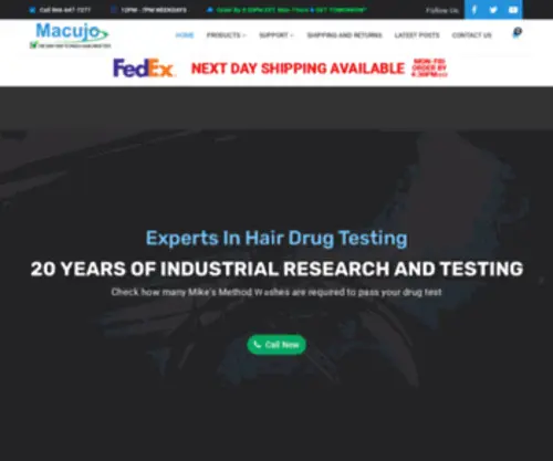 Macujo.com(Pass a Hair Drug Test) Screenshot