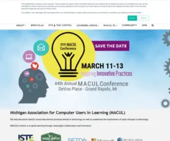 Macul.org(The Michigan Association for Computer Users in Learning (MACUL)) Screenshot