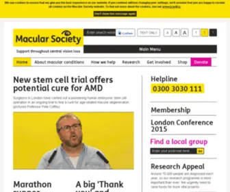 Maculardisease.org(Macular Society) Screenshot
