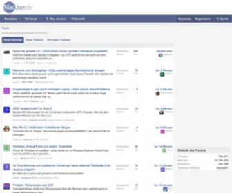 Macuser.de(Deutschsprachige MacUser Community. MacUser helfen MacUsern. Mac) Screenshot