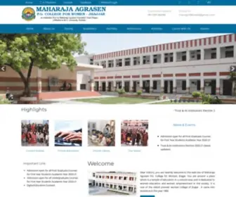 Macw.org(Maharaja Agarsen College for Women) Screenshot