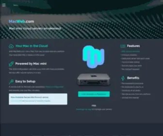 Macweb.com(Cloud Mac servers on) Screenshot