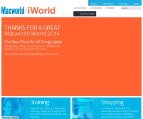 Macworldexpo.com(IWorld 2014) Screenshot