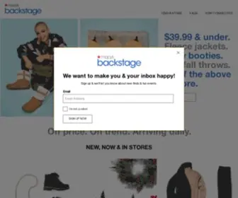 Macysbackstage.com(Affordable Clothing) Screenshot