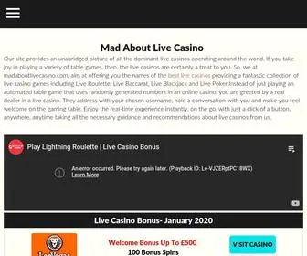 Madaboutlivecasino.com Screenshot