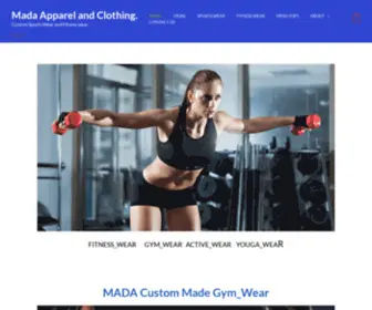 Madaindustries.com(Custom Sports Wear and Fitness wear) Screenshot