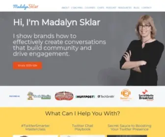 Madalynsklar.com(Madalyn Sklar has a history with social media) Screenshot