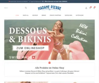 Madamepierre.ch(Dessous & Bikini Shop) Screenshot