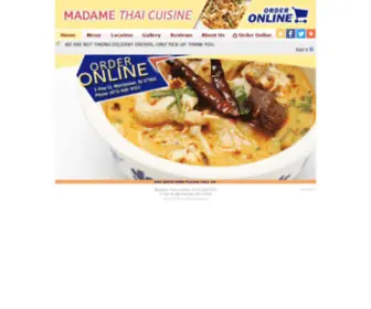 Madamethaicuisine.com(Madame Thai Cuisine) Screenshot