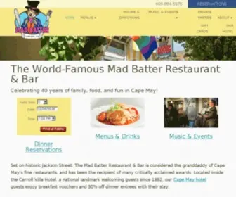 Madbatter.com(Cape May Restaurant) Screenshot