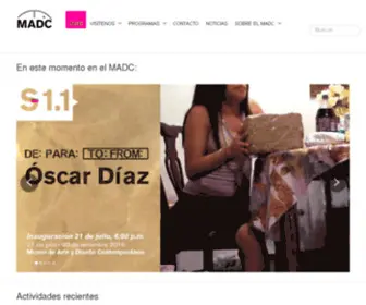 Madc.ac.cr(Museo de Arte y Diseño Contemporáneo) Screenshot