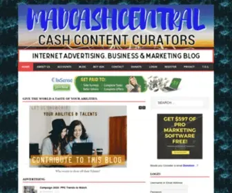 Madcashcentral.com(Madcashcentral Cash Content Curators Home) Screenshot