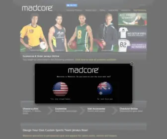 Madcore.com.au(Design Your Custom T) Screenshot