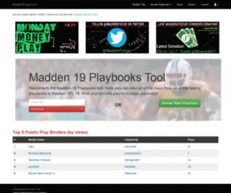 Maddenfocus.com(Madden 22 Playbooks Tool) Screenshot