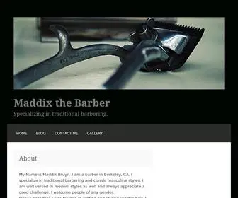 Maddixthebarber.com(Specializing in traditional barbering) Screenshot