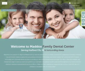 Maddoxfamilydentalcenter.com(Dentist in Hartford City) Screenshot