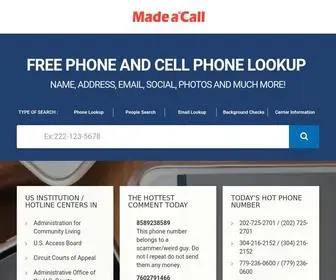 Madeacall.com(Caller ID) Screenshot