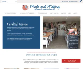 Madeandmaking.co.uk(Sewing, crochet and craft courses near Brighton) Screenshot