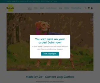 Madebyde.com(Custom Dog Clothes) Screenshot