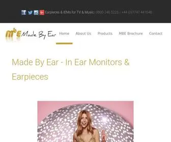 Madebyear.com(Custom Made Earpieces & IEMs for TV) Screenshot