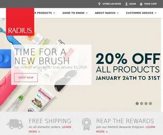 Madebyradius.com(Sustainable Toothbrushes for Kids and Families) Screenshot
