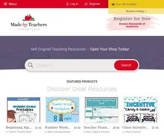 Madebyteachers.com(Buy or Sell Teacher Resources) Screenshot