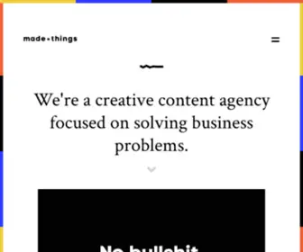 Madebythings.com(A creative content agency located in Columbus Ohio) Screenshot