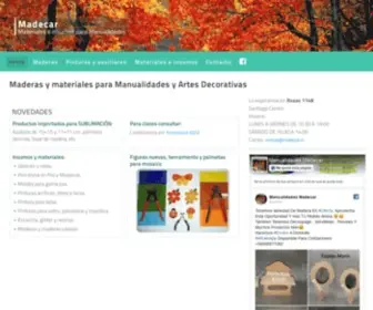 Madecar.cl(Maderas y materiales para Manualidades y Artes Decorativas) Screenshot