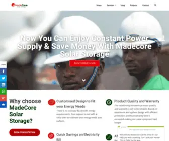 Madecoresolar.com(Madecore Solar) Screenshot